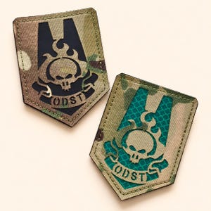Skull Tactical Patch – Sci-Fi Military Morale Patch – Laser Cut Cordura Hook Patch – Airsoft EDC Gear – Futuristic Soldier Patch