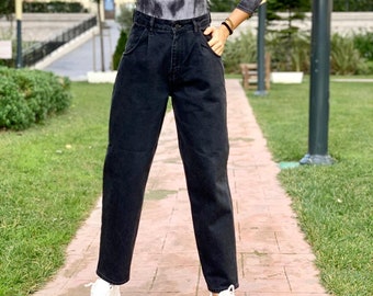 Dark Wash High Waist Boyfriend jean, Boyfriend Denim, Black Boyfriend Jean, New Season Jean, Palazzo Denim, Jean for Women