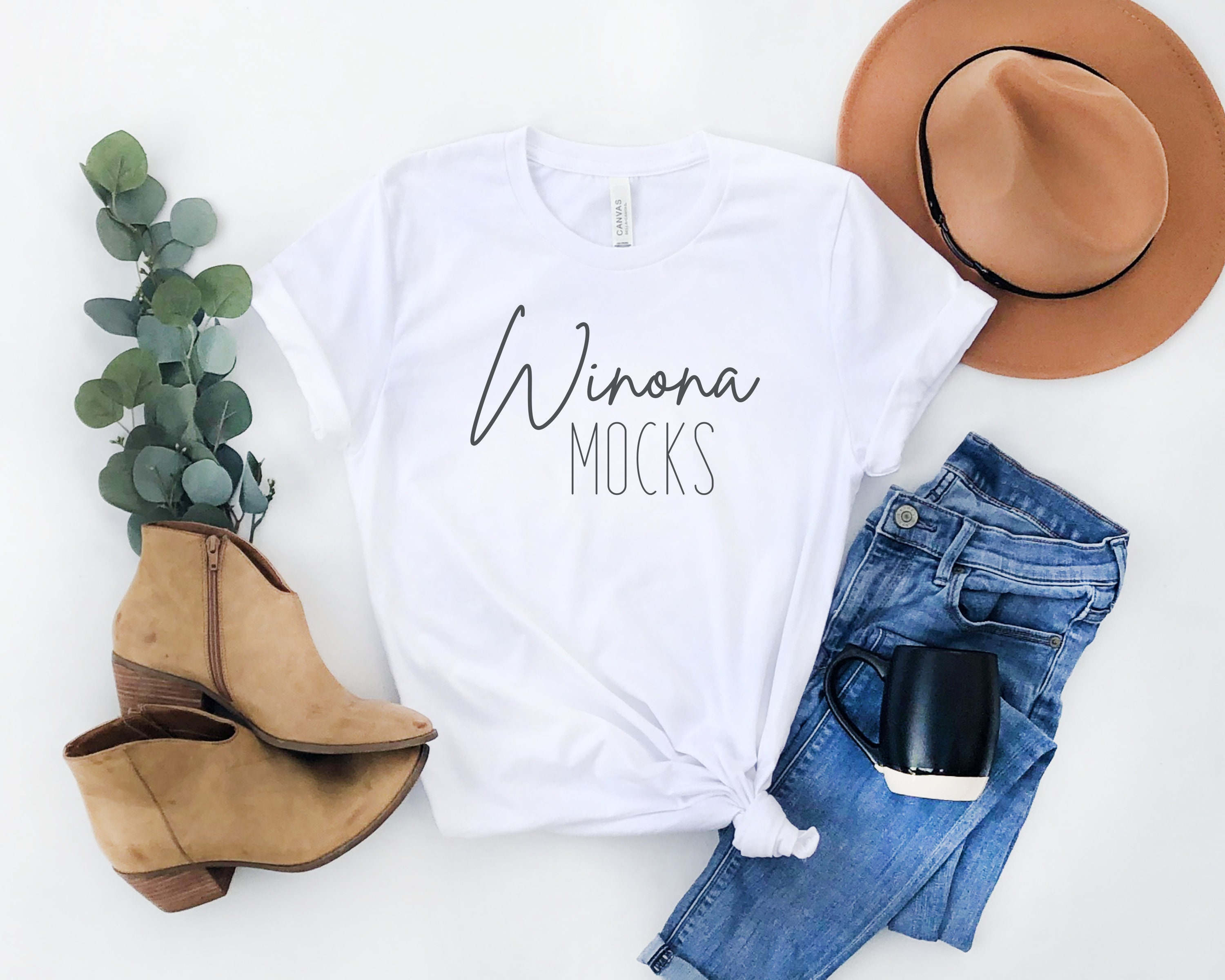 Download Bella Canvas 3001 Mockup White Bella Canvas T-Shirt Mockup ...