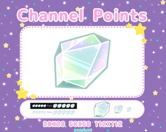 Crystal Channel Points - SEAFOAM - Twitch Channel Point Icon | Stream Points | Kawaii | Cute | Magical | green