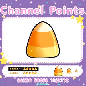 Cute Candy Corn Channel Points || Twitch, Discord, Youtube, streamer icons | Halloween | Spooky | Fall Vibes