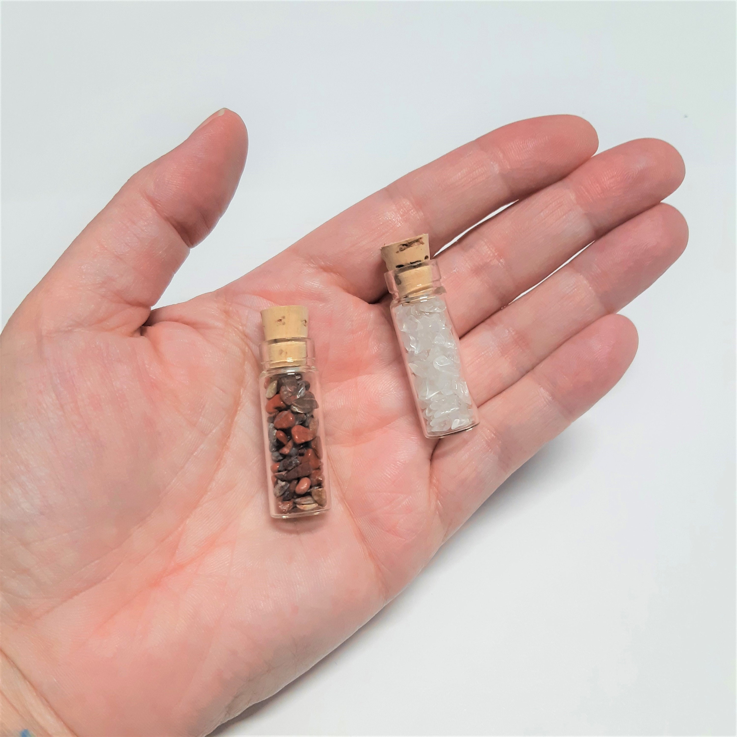 Crystal Chip Bottle Crystal Chip Vials Gemstone Bottles Etsy