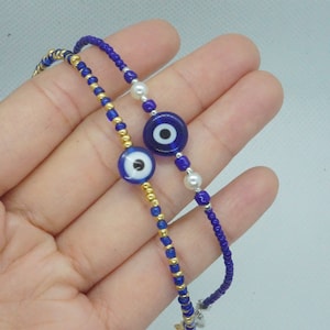 Evil's Eye Bracelet | Set of 2 Evil's Eye Bracelets | Protection Charm Bracelet | Evil Eye Charm | Talisman Bracelet