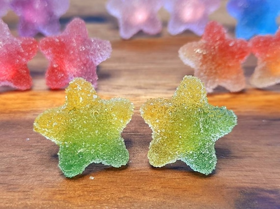 Jelly Star Earrings | Sugar Coated Jelly Earrings | Fancy Earrings | Sweet Earrings | Food Earrings | Celestial Earrings |Astronomy Earrings
