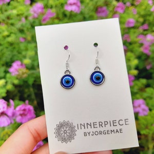 Guardian Eye Earrings | Charm Earrings | Evil Eye Earrings | Hypoallergenic Earrings | Protection Charm Earrings | Clip-On Evil Eye Earrings