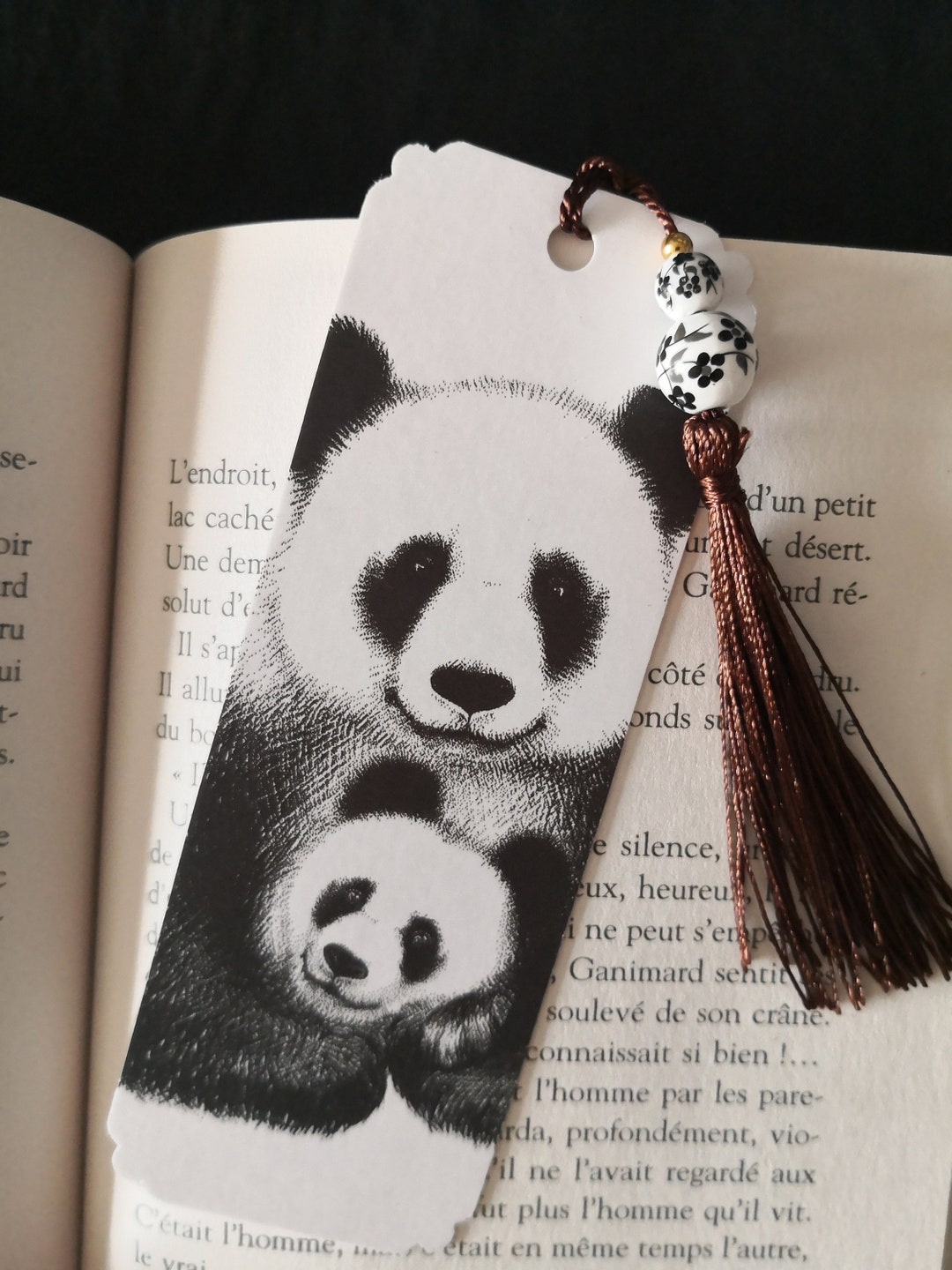 Panda Bookmark - Etsy