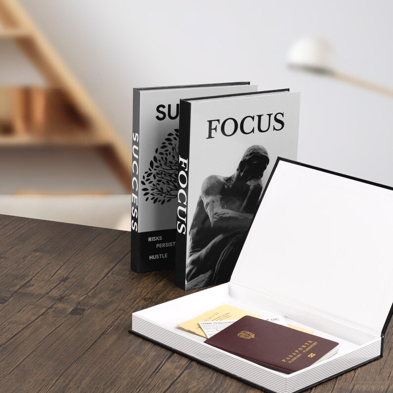 Motivational Desk Decor Set of 3 Decorative Books for Home Office Decor