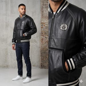 Sean John Leather Jacket - Etsy