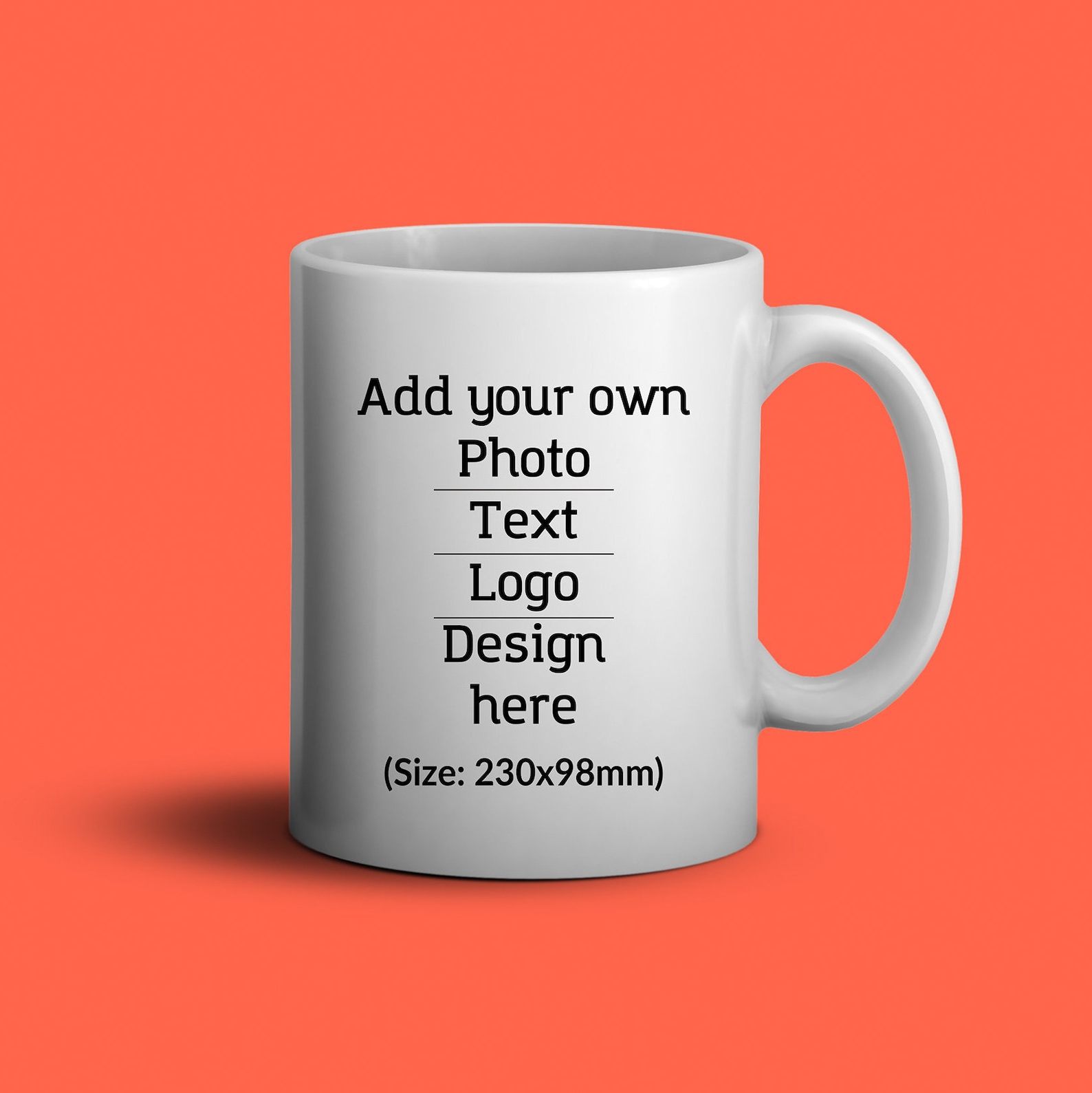 Design your own personalised mug with photo text or logo Etsy