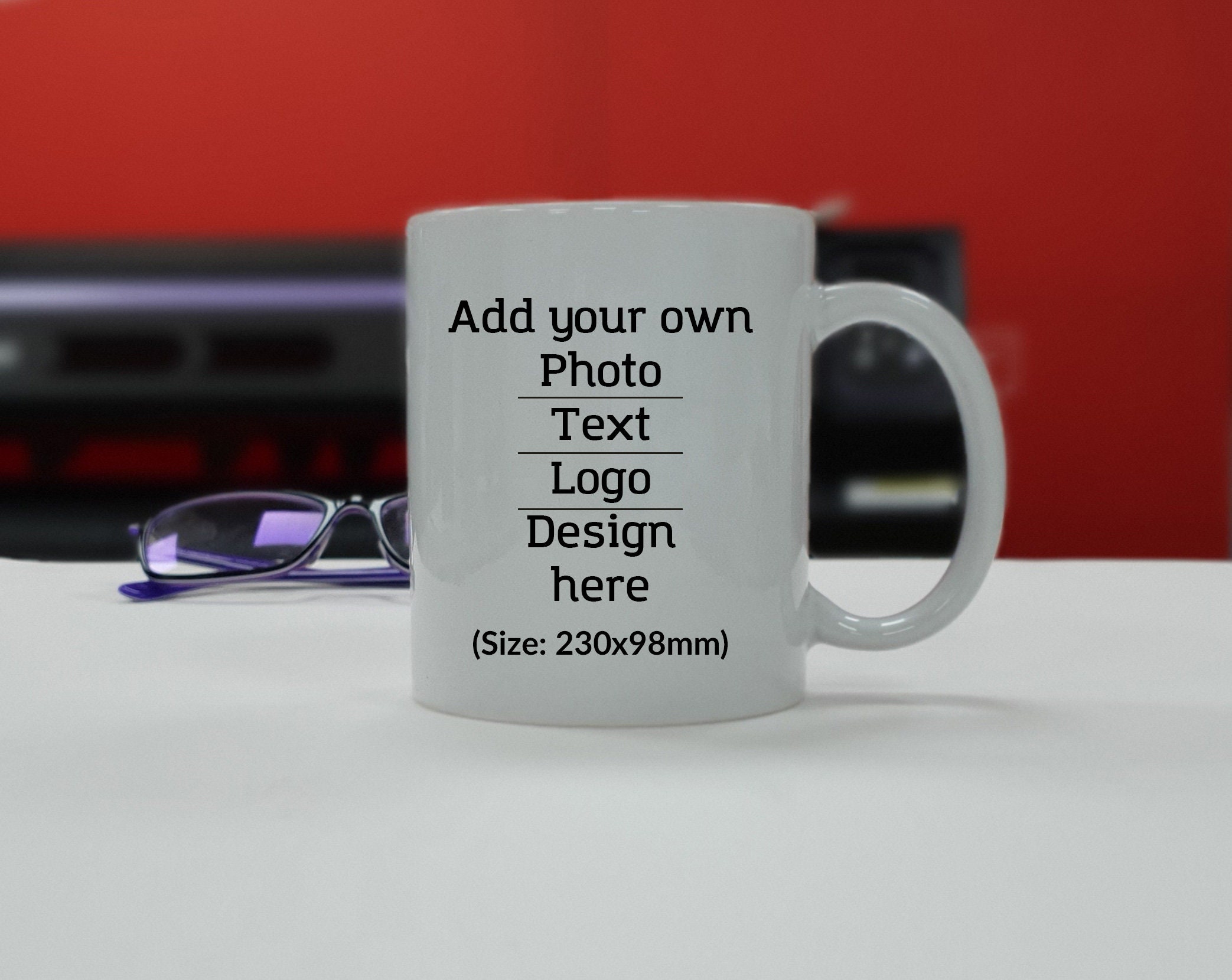 Design your own personalised mug with photo text or logo Etsy