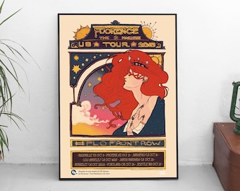 Florence and the Machine US tour poster, Indie rock art, Florence and the Machine print, Florence and the Machine poster, Music wall decor