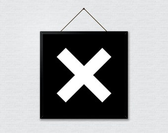 The xx poster - debut album cover print, Indie music art, Music poster - Jamie xx, Romy, Oliver Sim