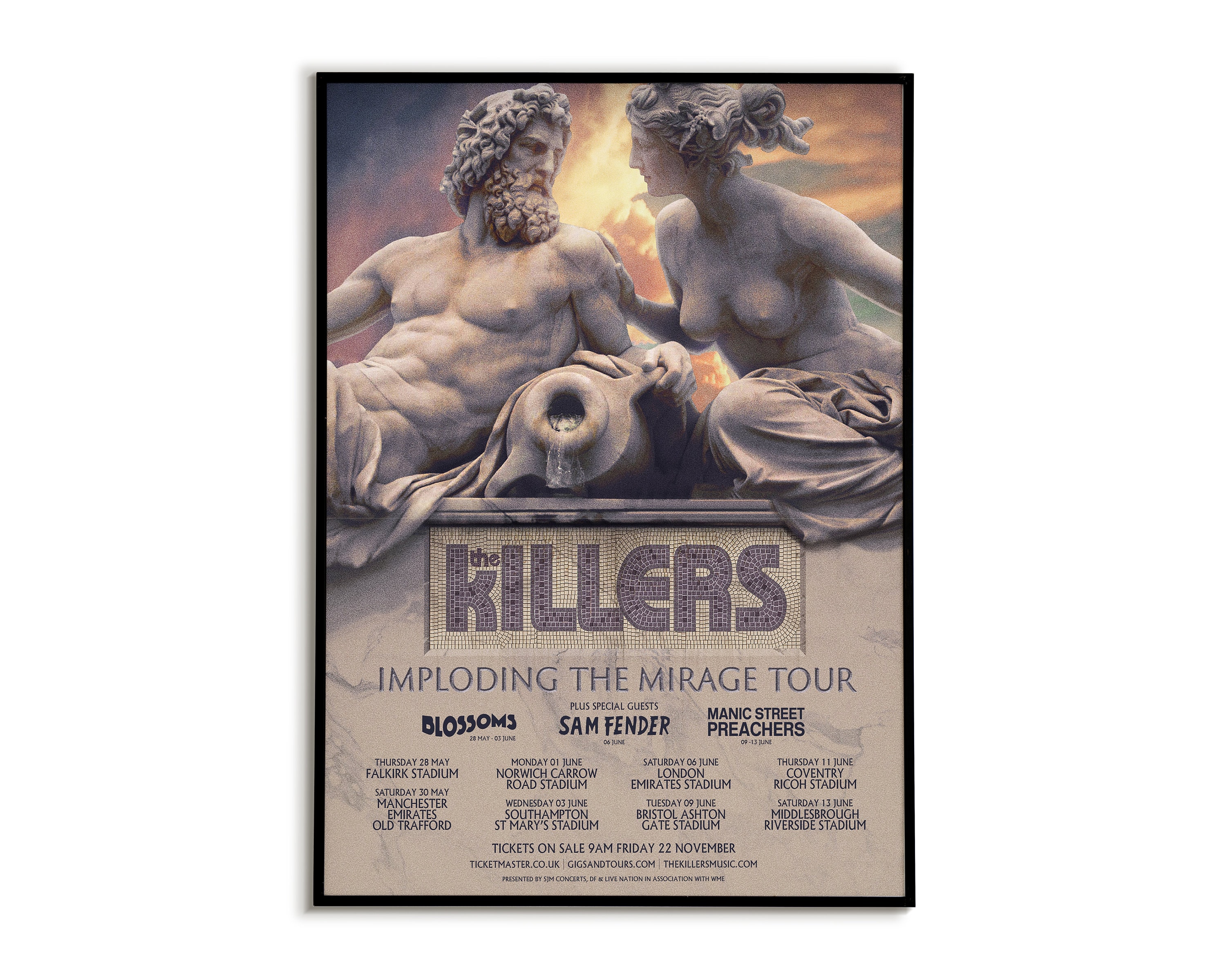 The Killers Imploding the Mirage Tour Poster, the Killers Print