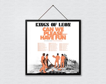 Kings of Leon 2024-tourposter: print 'Can We Please Have Fun' rockmuziek