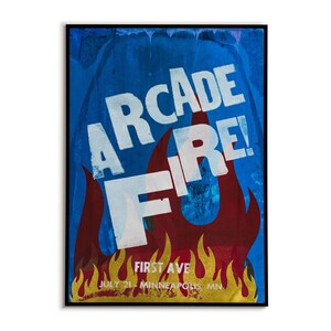 Arcade Fire Poster, Arcade Fire Gig Print, Rock Wandkunst, Musik Poster