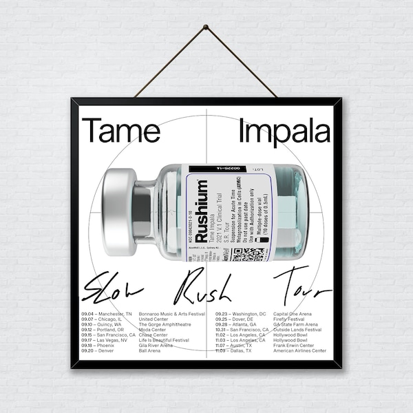 Tame Impala Tour Poster Etsy