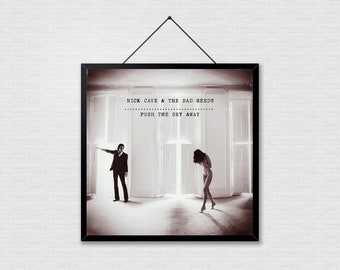 Nick Cave and the Bad Seeds Push the Sky Away poster, Nick Cave poster,  Rock poster, Album cover posters, Music album print