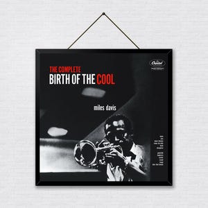 Póster de Miles Davis: portada del álbum Birth of the Cool, impresión de jazz de Canonic, decoración de pared de leyendas del jazz