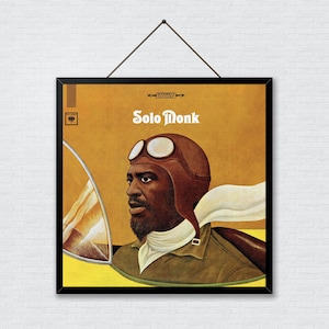 Poster di Thelonious Monk, stampa della copertina dell'album Monk's Solo del 1965, copertina dell'album jazz classico, stampa jazz, leggende del jazz, arredamento della camera degli amanti della musica