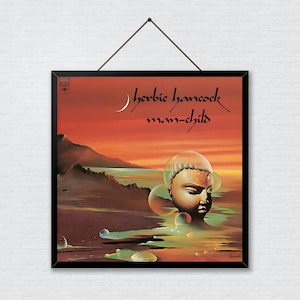 Portada del póster del álbum Herbie Hancock Man-Child, impresión artística de jazz psicodélico, póster musical para amantes del jazz.