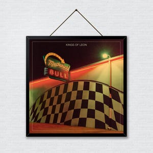 Póster de Kings of Leon, portada del álbum KoL Mechanical Bull, arte mural de álbumes de rock, pósteres de música