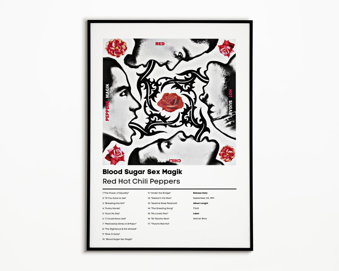 Red Hot Chili Peppers Blood Sugar Sex Magik Tracklist Poster Etsy.de