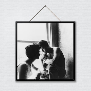 Poster di Chet Baker e sua moglie, stampa in bianco e nero di Chet Baker, poster jazz, stampa jazz, arte jazz, leggende della musica, arredamento della camera degli amanti del jazz