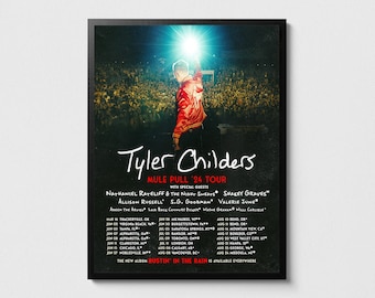 Tyler Childers poster - Mule Pull 2024 tour print, Music wall art, Tour posters