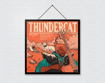 Thundercat tour poster, Thundercat print, Music poster, For music lover, Music room decor, R&B wall art