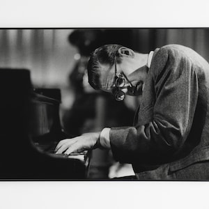 Poster di Bill Evans, stampa in bianco e nero di Bill Evans, poster Jazz, stampa Jazz, decorazione murale Jazz, poster in bianco e nero