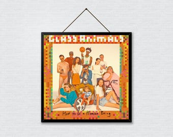 Impresión artística de la portada del álbum "Cómo ser un ser humano" de Glass Animals