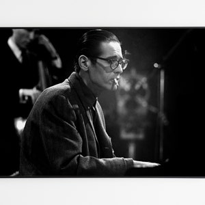 Póster de Bill Evans: impresión de jazz en blanco y negro, decoración de pared con iconos del jazz