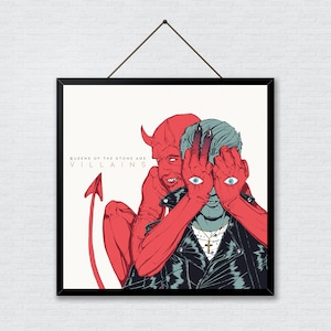 Poster QOTSA, poster della copertina dell'album Villains, stampa della copertina dell'album rock, poster rock, decorazione murale musicale