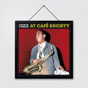 Charlie Parker concert poster, Canonic jazz print, Vintage poster for music lover