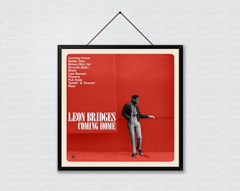 Póster de Leon Bridges - Impresión de la portada del álbum Coming Home, para amantes de la música