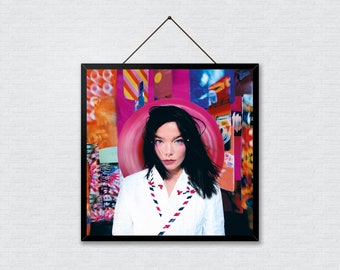 Björk poster - Post album cover print, Music icons wall decor, Music ideas