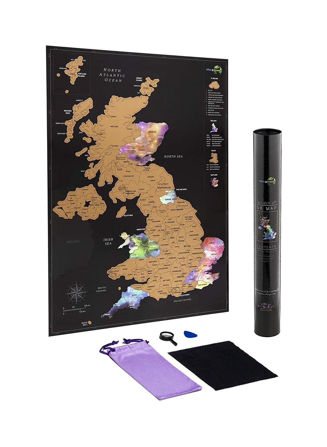 scratch off travel map uk