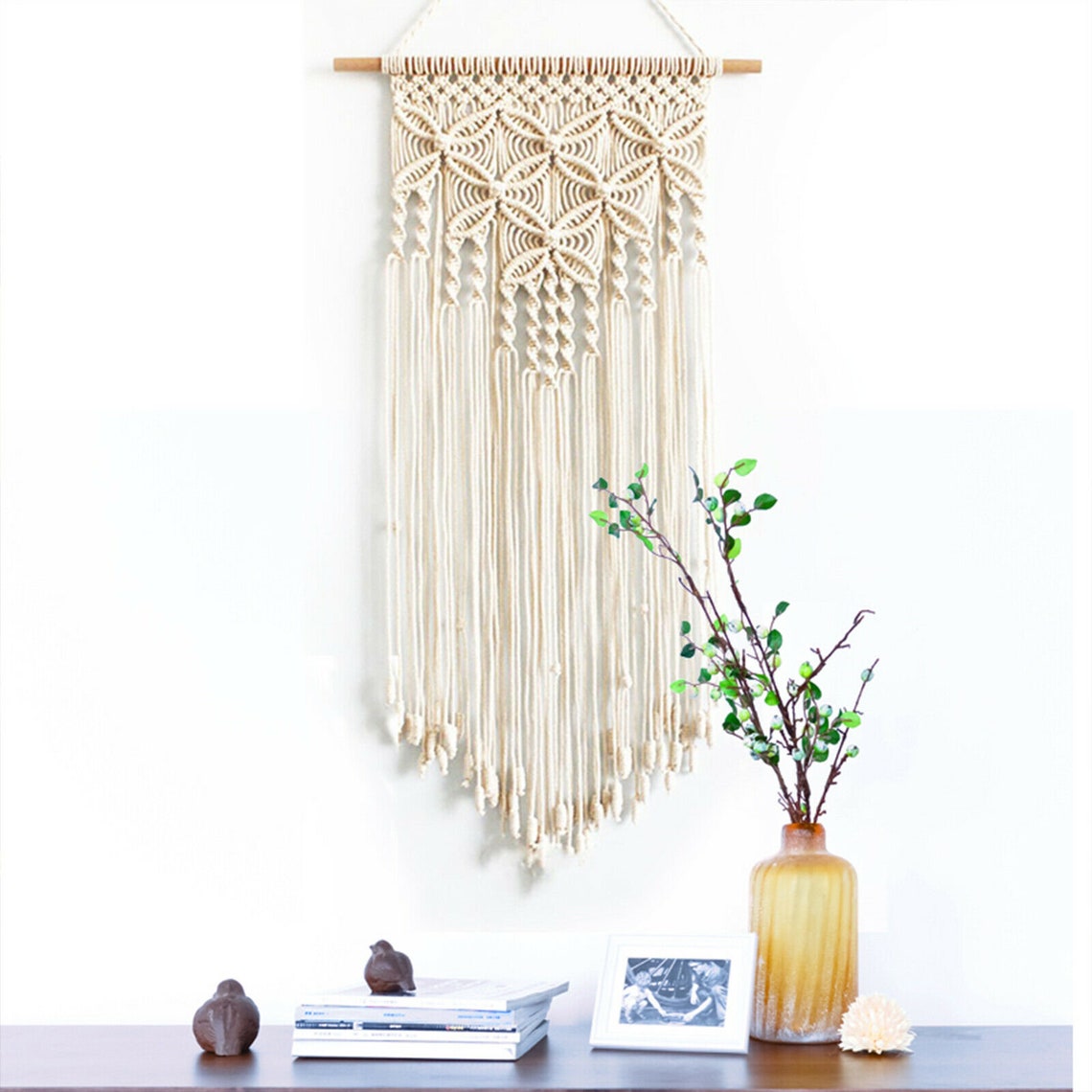 Macrame Wall Hanging Tapestry Bohemian Handmade Backdrop Etsy