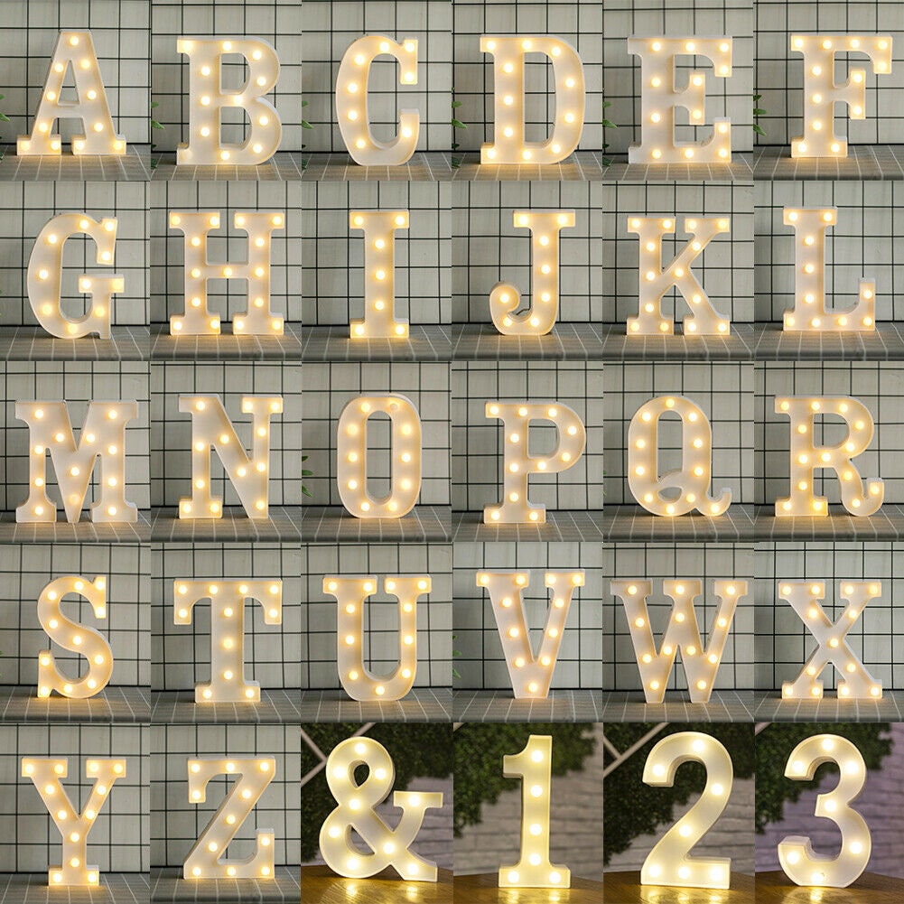 Auraglow LED Buchstaben & Zahlen – Beleuchtete Deko Für Party & Zuhause | Batteriebetrieben