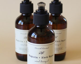 Magnolia + Black Pepper Cleansing Oil | Blemish prone skin, natural ingredients, bath and body, face wash, gift idea