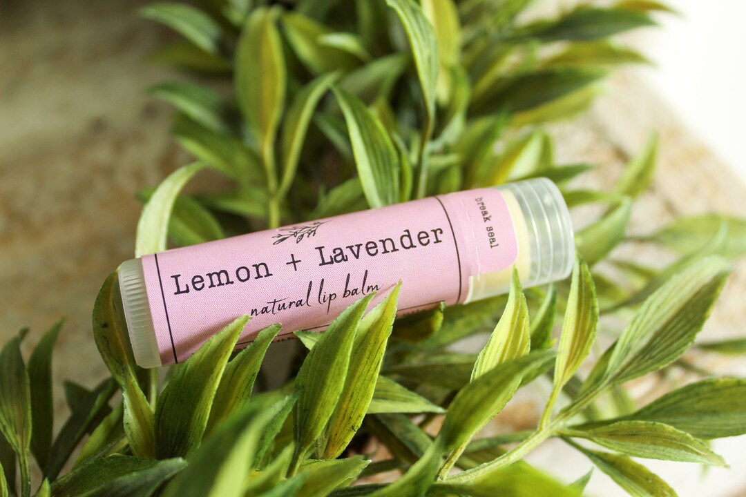 Lemon Lavender Lip Balm Moisturizing Lip Balm Made From Etsy