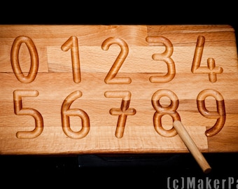 Nummern Nachspurtafel, Montessori, Vorschreiben/Formen Tracing Board, Schwungübungen