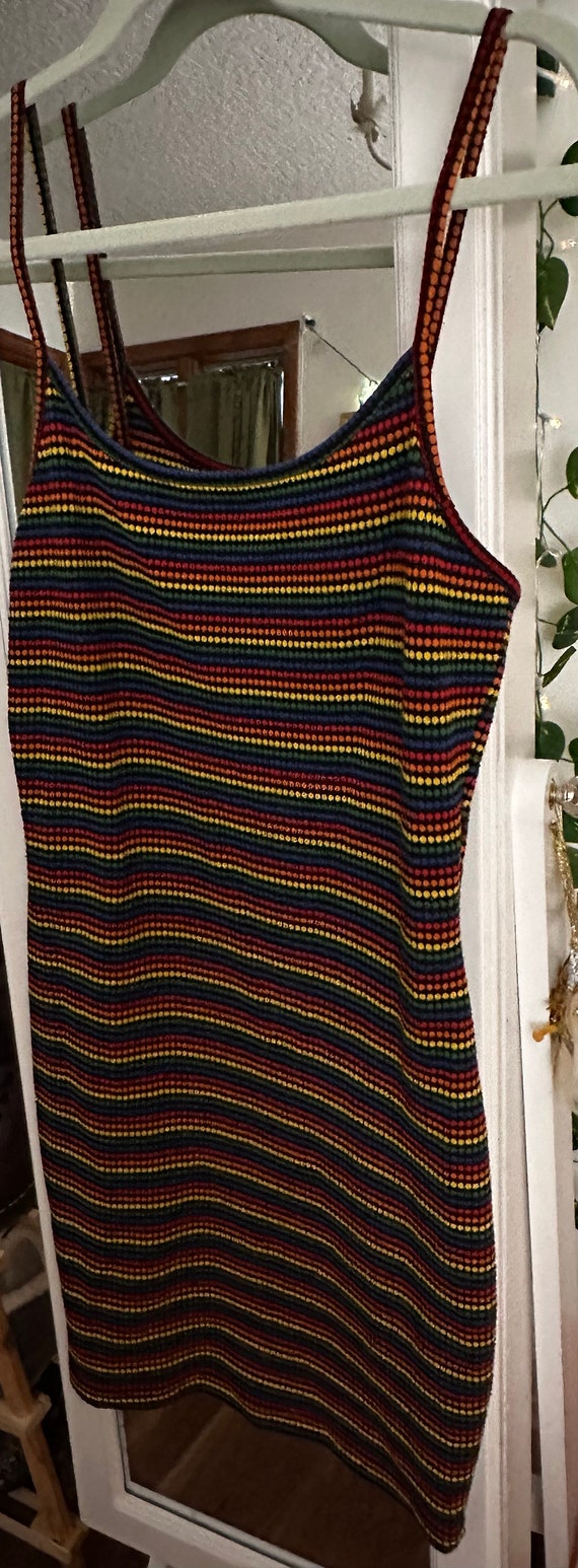 Rainbow Striped Dress S - image 1