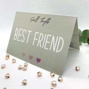 Biglietto d'auguri fatto a mano in formato A7 per il migliore amico, piccolo biglietto per il migliore amico, piccolo biglietto per il migliore amico, simpatico biglietto di amicizia, piccolo biglietto BFF, biglietto di buon compleanno per il migliore amico.