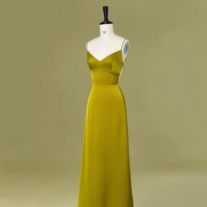 Long Silk Satin Dress / Summer Dress/ Engagement Dress/ Bridesmaid Dress/ Gift For Her / Gift for Bride OOA95