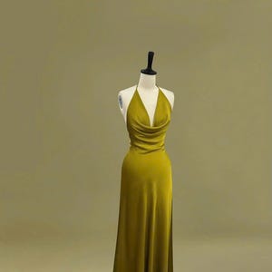 Long Silk Satin Dress / Summer Dress/ Engagement Dress/ Bridesmaid Dress/ Gift For Her / Gift for Bride OOA124