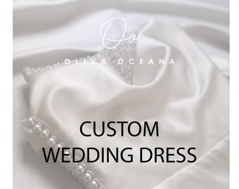 Custom Wedding Dress for Kathy / Exclusive Design Bridal Dress / Personalized Design Follow Bride's Request