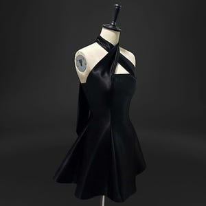 Shiny Silk Dress / Short Silk Satin Dress / Summer Dress/ Engagement Dress/ Bridesmaid Dress/ Gift For Her / Gift for Bride OOA128