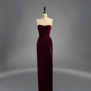Velvet Dress / Long Dress / Elegance Dress/ Engagement Dress/ Classical Dress/ Gift For Her / Gift for Bride OOA122