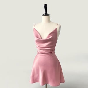 Pink Mini Wedding Dress/ Bridal Dress/ Engagement Dress/ Short Wedding Dress/ Elegance Dress / Gift for Bride OOA119
